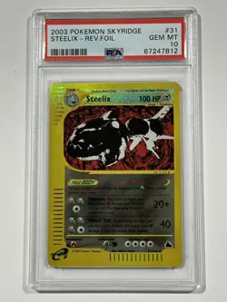 2003 Pokemon Skyridge - Steelix Rev.Foil #31 PSA 10 GEM MT - Image 1