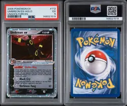 Pokemon Umbreon ex 112/115 Unseen Forces EX-Holo Ultra Rare 2005 PSA 5 - Image 3