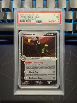 Pokemon Umbreon ex 112/115 Unseen Forces EX-Holo Ultra Rare 2005 PSA 5 - Image 4