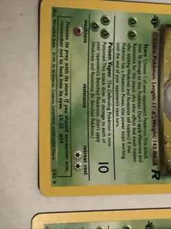 Pokemon TCG Rare 1st Edition Dark Arbok 19/82 Holo and Non Holo - Image 5