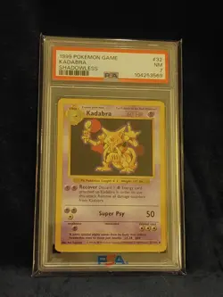 PSA 7 1999 Pokemon Game Kadabra Shadowless #32 - Image 1