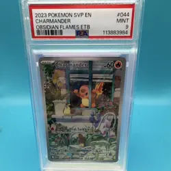 Pokemon Charmander 044 Scarlet & Violet Promo Holo PSA 9 2023 English - Image 1