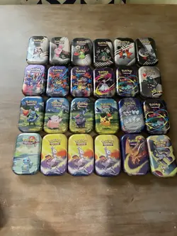 Pokemon Mini Tin Lot of 25 Empty Tins Large Variety - Image 2