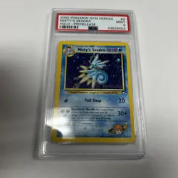 POKEMON GYM HEROES MISTY'S SEADRA 9/132 HOLO PRERELEASE PROMO PSA 9 - Image 2