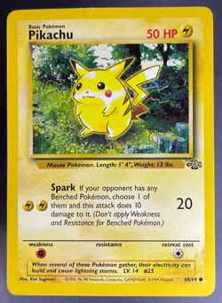 1999 Pokemon Jungle Pikachu #60/64 - Image 1