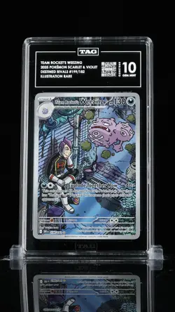 TEAM ROCKET'S WEEZING 2025 POKEMON SCARLET & VIOLET #199/182 - TAG Graded Gem Mi - Image 1