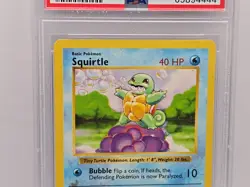 1999 POKEMON BASE SET SHADOWLESS #63 /102 SQUIRTLE PSA 7 - Image 3