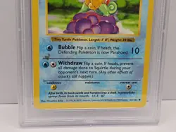 1999 POKEMON BASE SET SHADOWLESS #63 /102 SQUIRTLE PSA 7 - Image 4