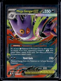 2025 Pokemon Phantasmal Flames Mega Gengar ex Double Rare #056/094 - Image 1