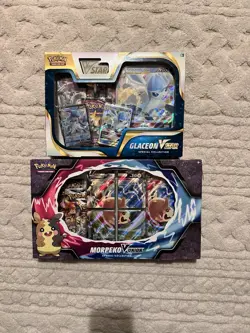 Pokemon TCG Glaceon VSTAR Special Collection Box And Morpeko V-Union Box - Image 1