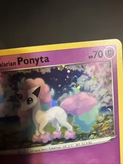GALARIAN PONYTA - SWSH013 Black Star Promo Cosmos Holo W/ Swirl 🌀 - Pokemon TCG - Image 3