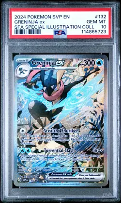 2024 POKEMON SVP EN-SV BLACK STAR PROMO #132 GRENINJA EX PSA 10 - Image 1