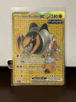 Pokemon: Iron Boulder ex 217/162 SV05: Temporal Forces Holo -NM- - Image 1