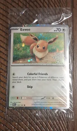 EEVEE Pokemon Snowflake Stamp 133/165 Holiday Calendar Promo SEALED - Image 1