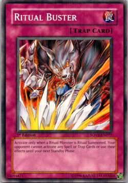 Ritual Buster SOVR-EN077 Yu-Gi-Oh! 1st Edition Light Play - Image 1