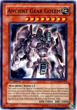 Ancient Gear Golem - SD10-EN012 - Common - Unlimited Edition - Damaged - Image 1