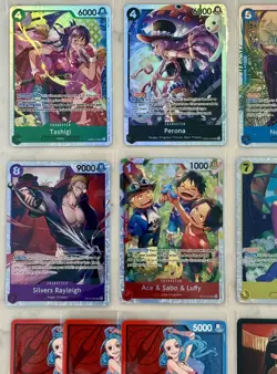 One Piece CCG GOLD FOIL SECRET SPECIAL ART LOT X14 UTA SILVERS RAYLEIGH NEWGATE - Image 2