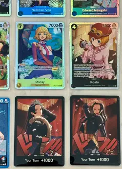 One Piece CCG GOLD FOIL SECRET SPECIAL ART LOT X14 UTA SILVERS RAYLEIGH NEWGATE - Image 5