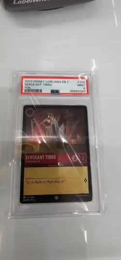 2023 Disney Lorcana En 1 Foil #124 Sergeant Tibbs PSA 9 MINT - Image 1