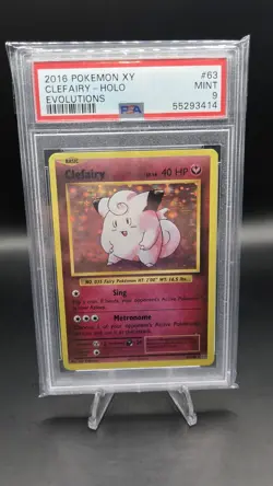 Clefairy 63/108 — PSA 9 (MINT) — XY Evolutions — Holo Rare Pokemon Card - Image 1