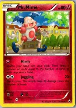 Mr. Mime 67/124 Rare XY - Fates Collide LP Pokemon Card - Image 1