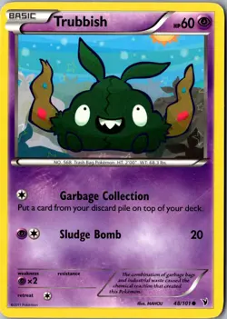 Trubbish 48/101 Common Noble Victories LP Pokemon Card - Image 1