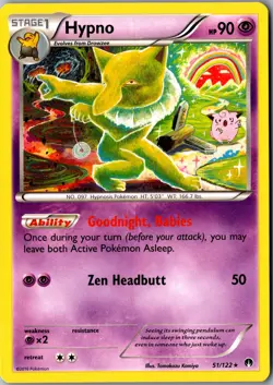 Hypno 51/122 Rare XY - BREAKpoint LP Pokemon Card - Image 1