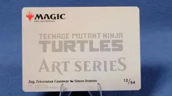 Zog, Triceraton Castaway 12/54 Art Series TMNT MTG Art Card NM/M - Image 2