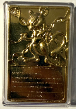 1999 Pokemon 23K Gold Plated Mewtwo Card #150 w/ COA Nintendo Burger King - Image 3