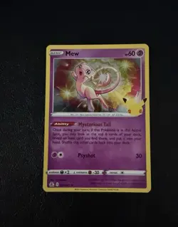 Mew # 011/025 Holo Rare 2021 Pokemon Celebrations 25th Anniversary Card - Image 1