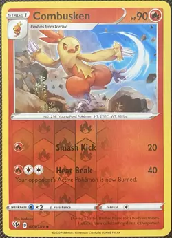 Combusken 023/189 Swsh03: Darkness Ablaze Reverse Holo - Pokemon Card - Image 1