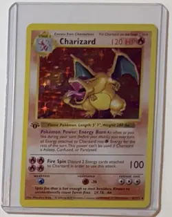 Charizard, 1st Edition, Shadowless, Fan Art, DIY Custom Card, For Display Only - Image 1