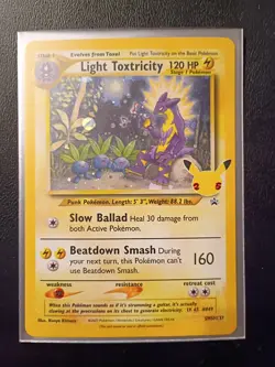 Pokemon TCG Light Toxtricity Holo SWSH137 Black Star Promo Celebrations Card - Image 1
