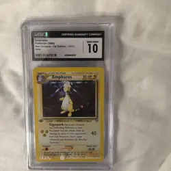 Pokemon Ampharos CGC 10 Neo Genesis 1st Edition Holo Rare 1/111 2000 Card - Image 1
