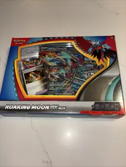 ROARING MOON EX BOX Pokemon TCG 4 Booster Packs + 4 Foil Promo Cards SEALED NEW - Image 1