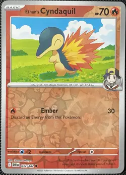 Ethan's Cyndaquil 032/182 Sv10: Destined Rivals Reverse Holo - Pokemon Card - Image 1