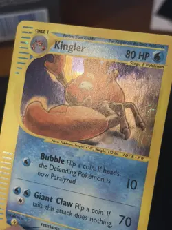Kingler 15/165 Holo Rare Expedition Pokemon Card - Double Swirl - Image 4