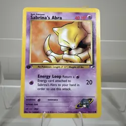 Sabrina's Abra 91/132 1st Edition Pokemon Card Gym Heroes - Image 1