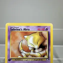 Sabrina's Abra 91/132 1st Edition Pokemon Card Gym Heroes - Image 2