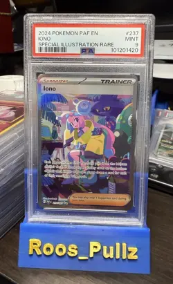 PSA 9 Mint Iono Paldean Fates Pokemon Special Illustration Rare #237 - Image 1