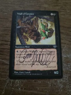 Wall Of Corpses SIGNED By Gary Leach Mtg Magic The Gathering - Image 1