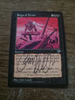 Reign Of Terror SIGNED By Gary Leach Mtg Magic The Gathering - Image 1