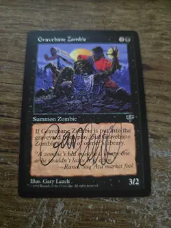 Gravebane Zombie SIGNED By Gary Leach Mtg Magic The Gathering - Image 1