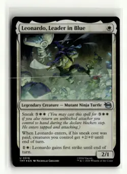 Leonardo Leader in Blue MTG Teenage Mutant Ninja Turtles TMT Uncommon Foil #16 - Image 1