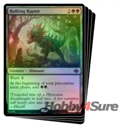 Foil Hulking Raptor X4 M/NM Magic: The Gathering MTG The Lost Caverns Of Ixalan - Image 1