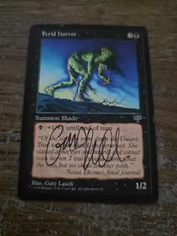 Fetid Horror SIGNED By Gary Leach Mtg Magic The Gathering - Image 1