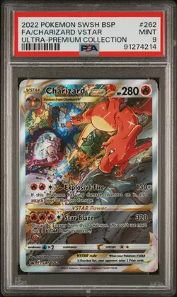 [PSA 9] Chrizard VSTAR SWSH262 Ultra Premium Collection Promo Pokemon 2022 - Image 1