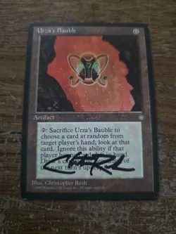 Urza's Bauble SIGNED By Christopher Rush Mtg Magic The Gathering - Image 1