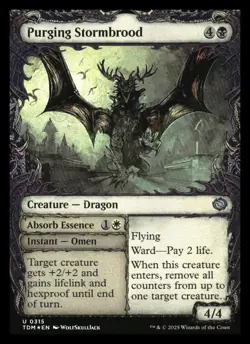 Purging Stormbrood SHOWCASE FOIL Tarkir: Dragonstorm MTG NM - Image 1
