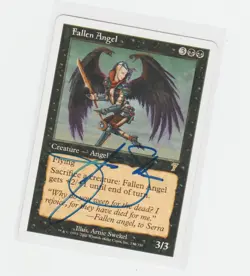 Magic the Gathering ~ Fallen Angel ~ M/NM ~ 7th Ed. ~ Signed by Artist - Image 1